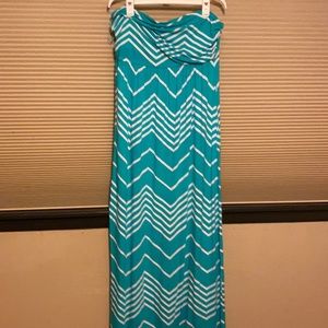 Strapless maxi dress